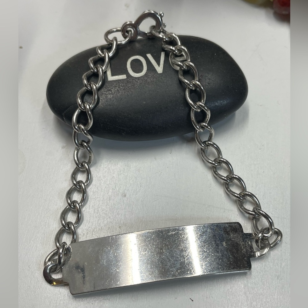 Vintage VNS Sterling Silver Chain Bracelet, 20cm long